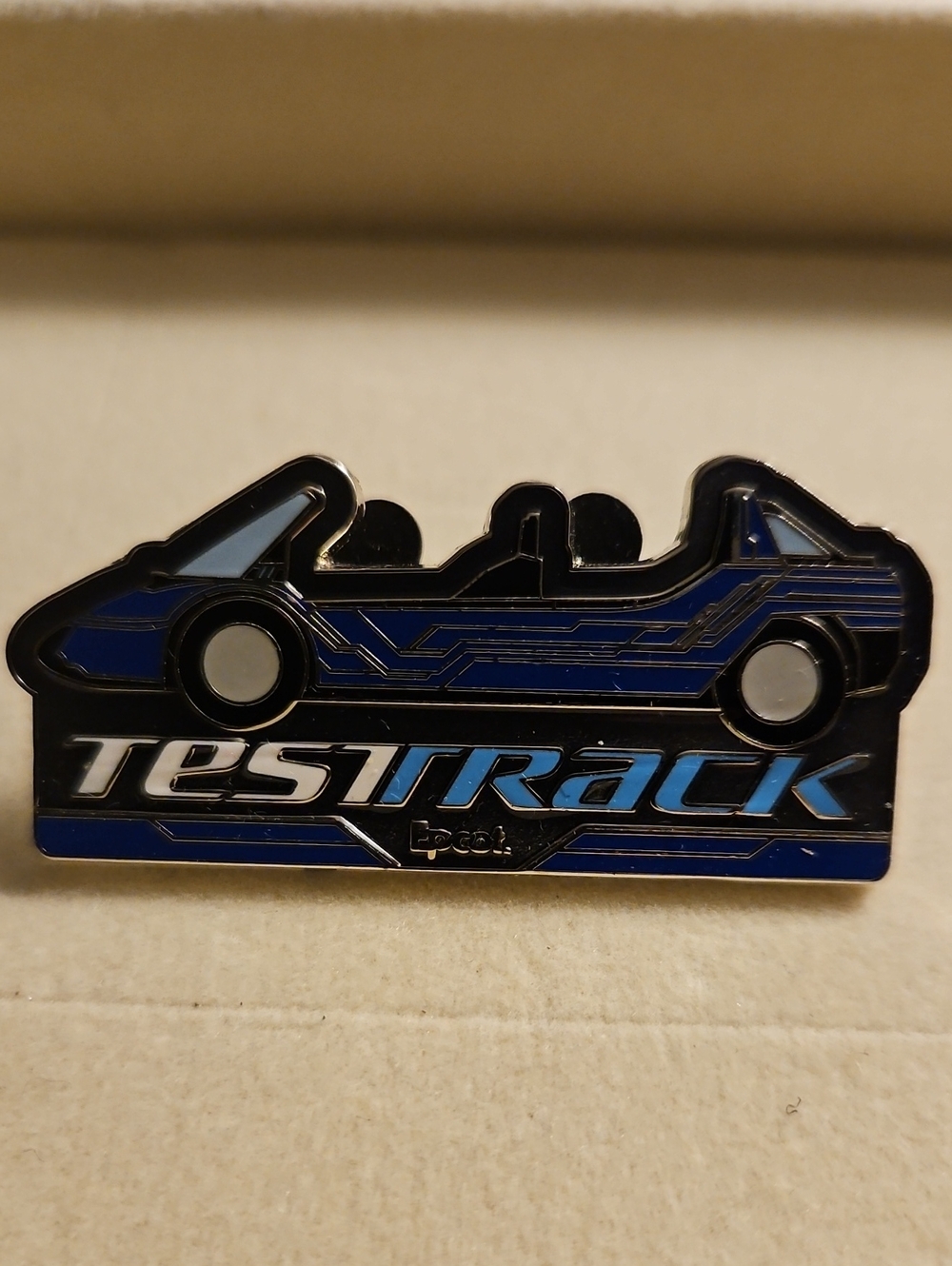 DISNEY TEST TRACK CAR PIN, TRADING PIN. 2 1/4" X 1"